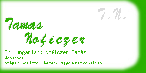 tamas noficzer business card